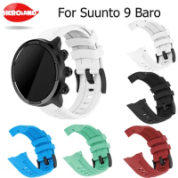 Brand high quality Soft Sport silicone watch strap For Suunto 9/9 Brao/Spartan sport baro wristband Replacement band Accessories