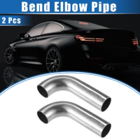 Uxcell 2 Pcs Car Bend Elbow Pipe Tube 19mm 25mm 32mm 38mm 51mm 63mm OD 90 Degree DIY Exhaust Pipe Air Intake Tube for Car