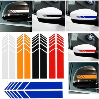 C 2pcs 15.3*2cm SUV Vinyl Graphic Car Sticker Rearview Mirror Side Decal Stripe DIY Motorcycle Car Body Decals Car Styling Auto
