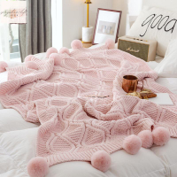 爆款網紅球球毯子 雪尼爾針織毛球毯 北歐裝飾毯空調毯沙發毯蓋毯 居家臥室 客廳裝飾毯 休閒毯舒適透氣親膚