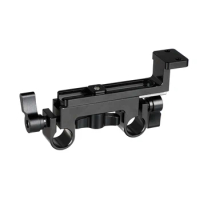 CAMVATE 15mm Dual Rod Clamp Adapter With Vertical Connecting Plate &amp; Adjustable Thumb Knob For 15mm LWS Rod Support System