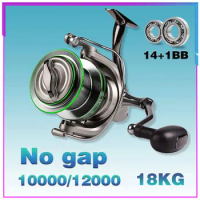 10000 /12000 No gap Maximum resistance 18kg Fishing reel Tolerant to saltwater vocational deepsea Portable Spinning Reel