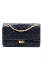 Chanel 二手香奈兒菱格紋做舊小牛皮復刻版 2.55 雙蓋 226