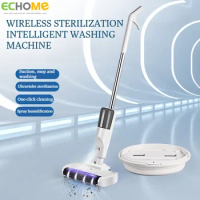 ECHOME Wireless Electric Mop Sweep and Drag Integrated Cordless Mop Cleaner Household Hands-free Rotating Mop Floor Cleaning