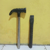 PAKET 2 BARANG PALU KAMBING FULL BESI ULIR( 22 ) PEGANG PIPA TEBAL. DAN BETEL FULL ULIR( 22 )
