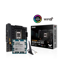 New ASUS TUF GAMING B650M PLUS WIFI Motherboard + AMD Ryzen 7 7800X3D R7 7800X3D 4.2 GHz 8-Core 16-Thread CPU Processor