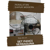 panci set seba guna,panci untuk mengukus,menggoreng,merebus.