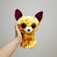 Boneka Rubah Pablo Mata Glitter Original TY Size 25 cm/ Boneka Mabel