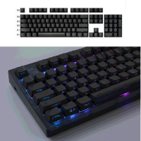 OEM Profile Pure White Black Side Engraved Keycaps For Cherry Mx Switch Mechanical Keyboard 63 64 67 68 84 87 PBT Key Caps