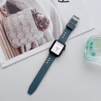 band for Applewatch strap Apple Watch 6/7 generation iwatch 8 38 40 41 42 44 45 49 buckle cowhide color matching watch strap
