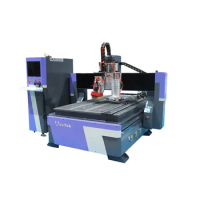 2 Heads CNC Router Machine to Cut Carve Punch Cylindrical Board for Sculpture of Copper Iron Wave Plate Fine Pattern Sign Making
