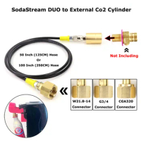 W21.8 G3/4 External Co2 Tank Adapter Hose joint for SodaStream DUO Quick  Connect