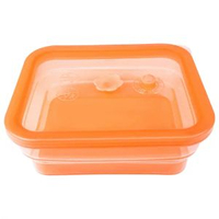 矽膠食物保鮮盒高透可摺疊食品分裝盒戶外保鮮盒微波爐矽膠收納盒