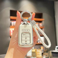 5 Buttons TPU Car Key Fob Case Cover for 2022 Honda Passport CRV EXL 2020 Civic EXL 2017 CRV 2019 Pilot Keychain Accessories