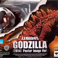 Original Wandai S.H. MonsterArts SHM Godzilla 2014 Poster Ver Action Figure Model Toys Collection Scene Decoration Gift Toys