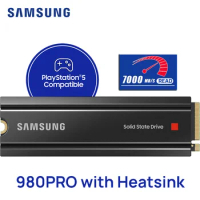 SAMSUNG Gaming SSD 980 Pro with Heatsink 1TB 2TB NVMe PCIe 4.0 M.2 2280 7000MB/S Drives for PS5 PlayStation5 Laptop Computer