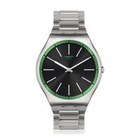 Swatch Skin Irony 超薄金屬系列手錶 GREEN GRAPHITE (42mm) 男錶 女錶