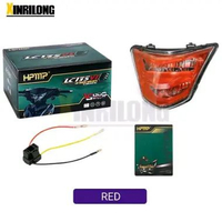 Lampu depan sepeda motor Yamaha LC135 V1, lampu depan LED transparan, sorot tinggi dan rendah. red