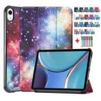 8.3 inch Painted Shell For Apple Mini 6 Case 2021 Tablet Etui Tri-Fold Hard PC Funda For IPad Mini6 Cover Stand Coque + Gift