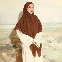Lozy Hijab - Syifa Khimar Bandana Lozy x Syifa Kamila (Khiban Syari Bahan Voal) Mahogany