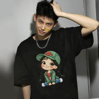 T-shirt Baju Cowok Kaos Oversize Atasan Pria Terbaru Kekinian Trend Casual Hitam Couple Pasangan Uni