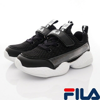 ★FILA斐樂頂級童鞋-輕量電燈運動鞋2-J425V-001黑(中小童段
