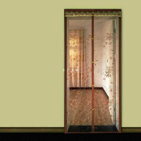 [GG Fabric art]Q5ZR Summer Mosquito Curtain Magnetic Soft Screen Door Full Seam Long Magnetic Strip Screen Window Door Living Room Home Bedroom Velcro Self-Adhesive