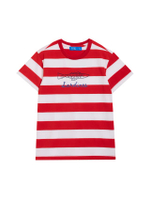 เสื้อยืดเด็กโตผู้ชาย แขนสั้น พิมพ์ลายริ้ว Sardine หลากสี