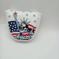 Golf Mallet Putter Head Cover Magnetic Headcover USA Statue of Liberty Thick Synthetic Leather for Odyssey 2ball 2 Ball Taylorma