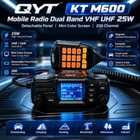 QYT KT-M600 Mobile Radio Rig Dual Band VHF UHF 25W Detachable Panel Mini Color Screen Transceiver Mo