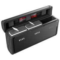 3-Port Type-C LED Power Display Battery Charger Box With 2x TF Cards Slot for GoPro Hero 9/10/11/12