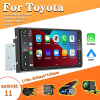 Android 11 Car Radio 2 Din For RAV4 Corolla Toyota Vios Crown Camry Hiace Pevia Carplay GPS Multimedia Bluetooth Player Stereo