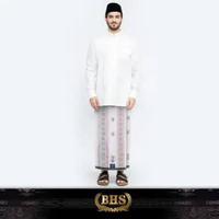 Sarung BHS Classic Gold Motif C48 JGF Putih Coklat