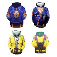 Hot Game Valorant Killjoy Yoru Cosplay Costume Unisex 3D Hoodie Sweatshirt Streetwear Hip Hop Pullover Hooded Jacket Outerwear