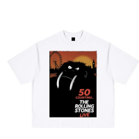 YuanYuanShop Black Tshirt A poster for the Rolling Stones' 50th anniversary concert._1/ Ts Hitam Tri