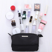 買一送一 韓國旅行化妝品收納包袋大容量便攜小號手拿黑色簡約可愛化妝包女  居家物語