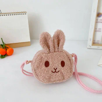 Plush Bunny Kids Crossbody Bag Korean Version Cute Girls Shoulder Bag Toddler