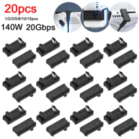 1-20pcs USB-C Aapter for ASUS Rog Ally/NS Switch Console PD140W -Type-C Male Female Adapter 20Gbps 180° U-shaped Coverter
