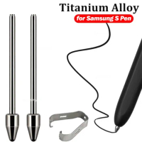 1-2Pcs Metal Tips with Removal Tool For Samsung Galaxy Tab S6 S7 S8 S9 S23 S24 Note20 Note10 Titanium Alloy Stylus Pencil Nib