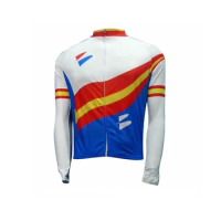 Spain Team Cycling Jersey Men Long Sleeve Winter Fleece Wool &amp; No Fleece Retro Bike Jersey Mtb Wear Clothing