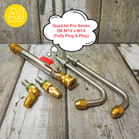 QuadJet Pro Series QR M14 x M14 Set Keran Jet Cleaner untuk Cuci AC dan Otomotif yang dilengkapi 4 j
