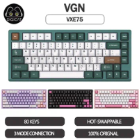 VGN VXE75 Mechanical Keyboard 3 Mode USB/2.4G/Bluetooth Wireless Keyboard RGB Backlit CNC Hotswap Customized Gaming Keyboards