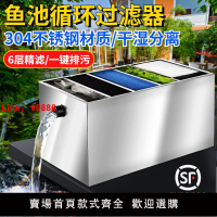 【台灣公司 超低價】魚池過濾器不銹鋼過濾水循環系統凈化設備戶外魚池庭院凈水過濾器