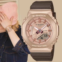 【CASIO 卡西歐】G-SHOCK WOMEN 金屬質感 八角雙顯腕錶 禮物推薦 畢業禮物(GM-S2100CB-5A)