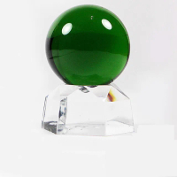 【A1寶石】旺文昌智慧風水-綠色琉璃球擺飾同水晶球功效