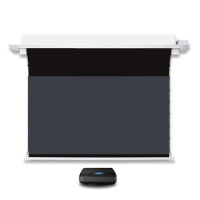 2024 NEW 150" for home theater 16:9 Home Cinema Projection Screens In-ceiling 4K Ultra Short Throw Electric Projector Screen
