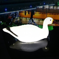 浮水鴨子燈LED發光戶外防水低壓池塘湖面水池造景美陳亮化裝飾燈1入