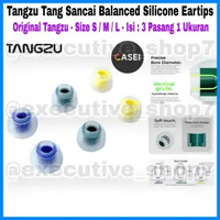 Tangzu Tang Sancai Balanced Silicone Eartips - Original Tangzu - Size S / M / L - Isi : 3 Pasang 1 U