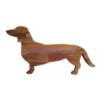 Dachshund Dog Dining Plate Wooden Decorative Tray
