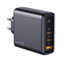 หัวชาร์จเร็ว REVO GAN PD 140W สีดำ [2 ช่อง USB-C / 1 ช่อง USB-A]